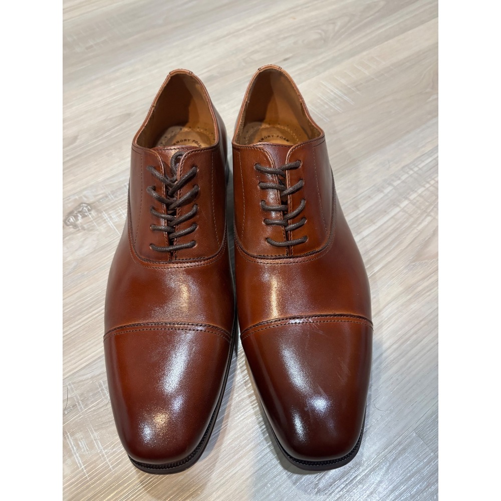 Florsheim Men Scotch Cap Toe Oxford Cognac Brown Leather Dress Shoes 10D